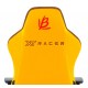 Cadeira Gamer XT Racer Giratoria Apoio Pernas Braços Amarela