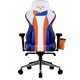 Cadeira Gamer Cooler Master Reclinavel Apoio Braços Cabeça Branca e Azul