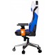 Cadeira Gamer Cooler Master Reclinavel Apoio Braços Cabeça Branca e Azul