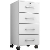 Gaveteiro para Escritorio 4 Gavetas Chave com Rodizio