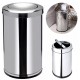 Lixeira de Piso 8L Circular Tampa Basculante Inox