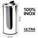 Lixeira de Piso 8L Circular Tampa Basculante Inox