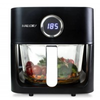 Fritadeira Eletrica Air Fryer 1500W Mallory 4.5L Visor Glass Preta 127v