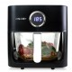 Fritadeira Eletrica Air Fryer 1500W Mallory 4.5L Visor Glass Preta 127v