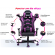 Cadeira Gamer Reclinavel MaxRacer Giratoria Apoio Braços Lombar 