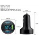 Carregador Veicular 3 USB Turbo Visor Led USB C Preto