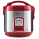 Panela Eletrica Arroz 400W Britania Faz 6 Xicaras Visor Glass Vermelha