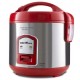 Panela Eletrica Arroz 400W Britania Faz 6 Xicaras Visor Glass Vermelha