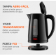 Chaleira Eletrica Mondial Luxx Black 1.7L 1500W Desligamento Automatico