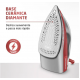 Ferro De Passar A Vapor Mondial Ceramic Turbo Luxx Red 1200W  