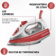 Ferro De Passar A Vapor Mondial Ceramic Turbo Luxx Red 1200W  