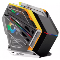 Gabinete Gamer ATX Aitek Lateral Vidro Preto e Amarelo