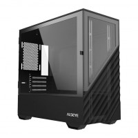 Gabinete Gamer ATX Aitek Lateral Vidro Preto e Amarelo