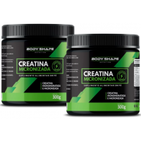 Kit 2 Creatina Micronizada Monohidratada Body Shape Pote 300g