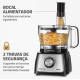Multiprocessador Turbo 5X1 Mondial 1000W 2 Velocidades Preto 