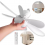 Mini Ventilador de Teto com Lampada RGB 60W Controle Remoto