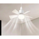 Mini Ventilador de Teto com Lampada RGB 60W Controle Remoto