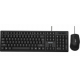 Kit Teclado e Mouse 1000DPI com Fio USB Preto