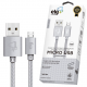 CABO MICRO USB REFORÇADO NYLON ELG 12W 2.1A