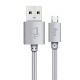 CABO MICRO USB REFORÇADO NYLON ELG 12W 2.1A