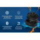 Fone de Ouvido sem fio 97db Philips USB C Turbo Sound Black 