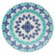 JOGO DE PRATOS BIONA C/ 06 PCS 21CM  CERAMICA DONNA LOLA  - AZUL E VERDE
