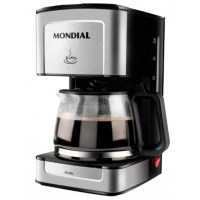 Cafeteira Eletrica 20 Xicaras Mondial 550W Preta Inox