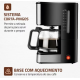 Cafeteira Eletrica 20 Xicaras Mondial 550W Preta Inox