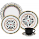 Jogo de Jantar 20 Pç Oxford Ceramica Estampado Alto Brilho