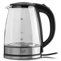 Chaleira Eletrica 1.8L Multilaser 1500W Jarra Vidro Prata 127V