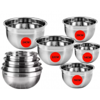 Conjunto 10 Tigelas Bowls A&ccedil;o Inox Resistente