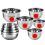Kit Cozinha 10 Tigelas  de Potes Bowls em Aço Inox 