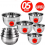 Kit Cozinha 05 Tigelas  de Potes Bowls em Aço Inox 