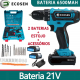 Furadeira Parafusadeira 21v Ecosen 45Nm Maleta 28 Peças Azul
