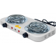 Fogao Eletrico Cooktop 2 Bocas 2000W Bak 5 Niveis Temperatura Branco