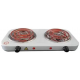 Fogao Eletrico Cooktop 2 Bocas 2000W Bak 5 Niveis Temperatura Branco