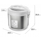 Panela Eletrica de Arroz 3.5L Electrolux 700W Antiaderente Tampa Vidro Branca