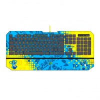 Teclado Gamer com Fio Membrana Redragon RGB Azul Amarelo