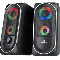 Caixa de Som Gamer 12W USB 65 db Led Preta