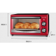 Forno Eletrico 10L Mondial 650W Timer Vermelho