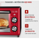 Forno Eletrico 10L Mondial 650W Timer Vermelho