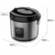 Panela Eletrica de Arroz 3L Electrolux 700W 10 Xicaras Inox Preta