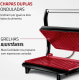Sanduicheira Eletrica 1000W Mondial Grill Antiaderente Vermelha 220V