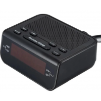Relogio Digital AM FM Despertador Alarme Preto