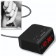Relogio Digital AM FM Despertador Alarme Preto