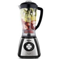 Liquidificador 900W Philco 4 Velocidades 2.4L Inox Preto