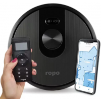 Aspirador de po 4X1 Robo 600ml Ropo Controle App Preto Bivolt