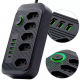 Extensao Tomada 5 Tomadas Filtro de Linha 5 USB Preto