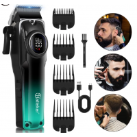Maquina Cortar Cabelo sem Fio 7000RPM Hatteker 4 Pentes