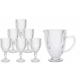 Jogo de 06 Taças com Jarra Crystal Ellegance Lux 